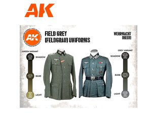 Akrilinių dažų rinkinys AK Interactive 3rd generation Wehrmacht Heer Field Grey (Feldgrau) Uniforms, AK11627 kaina ir informacija | Piešimo, tapybos, lipdymo reikmenys | pigu.lt