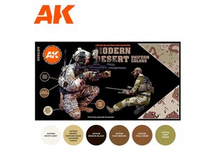 Akrilinių dažų rinkinys AK Interactive 3rd generation Modern desert uniform colors, AK11630 kaina ir informacija | Piešimo, tapybos, lipdymo reikmenys | pigu.lt