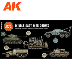 Набор акриловых красок Middle East War Colors, AK11648 цена и информация | Принадлежности для рисования, лепки | pigu.lt