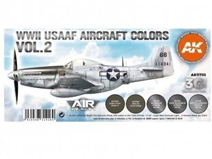 Akrilinių dažų rinkinys AK Interactive 3rd generation WWII Usaaf Aircraft Colors Vol.2, AK11733 kaina ir informacija | Piešimo, tapybos, lipdymo reikmenys | pigu.lt