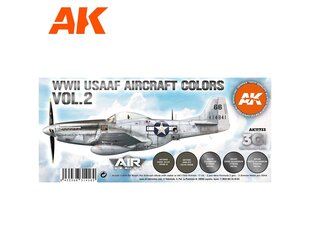Akrilinių dažų rinkinys AK Interactive 3rd generation WWII Usaaf Aircraft Colors Vol.2, AK11733 kaina ir informacija | Piešimo, tapybos, lipdymo reikmenys | pigu.lt