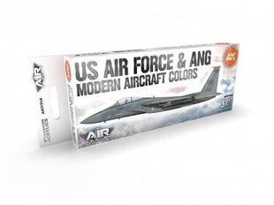 Akrilinių dažų rinkinys US Air Force & ANG Modern Aircraft Colors AK Interactive 3rd generation, AK11746 kaina ir informacija | Piešimo, tapybos, lipdymo reikmenys | pigu.lt