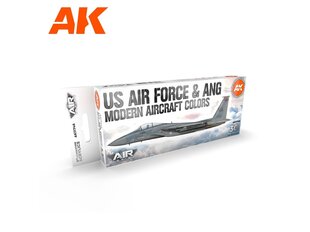 Akrilinių dažų rinkinys US Air Force & ANG Modern Aircraft Colors AK Interactive 3rd generation, AK11746 kaina ir informacija | Piešimo, tapybos, lipdymo reikmenys | pigu.lt