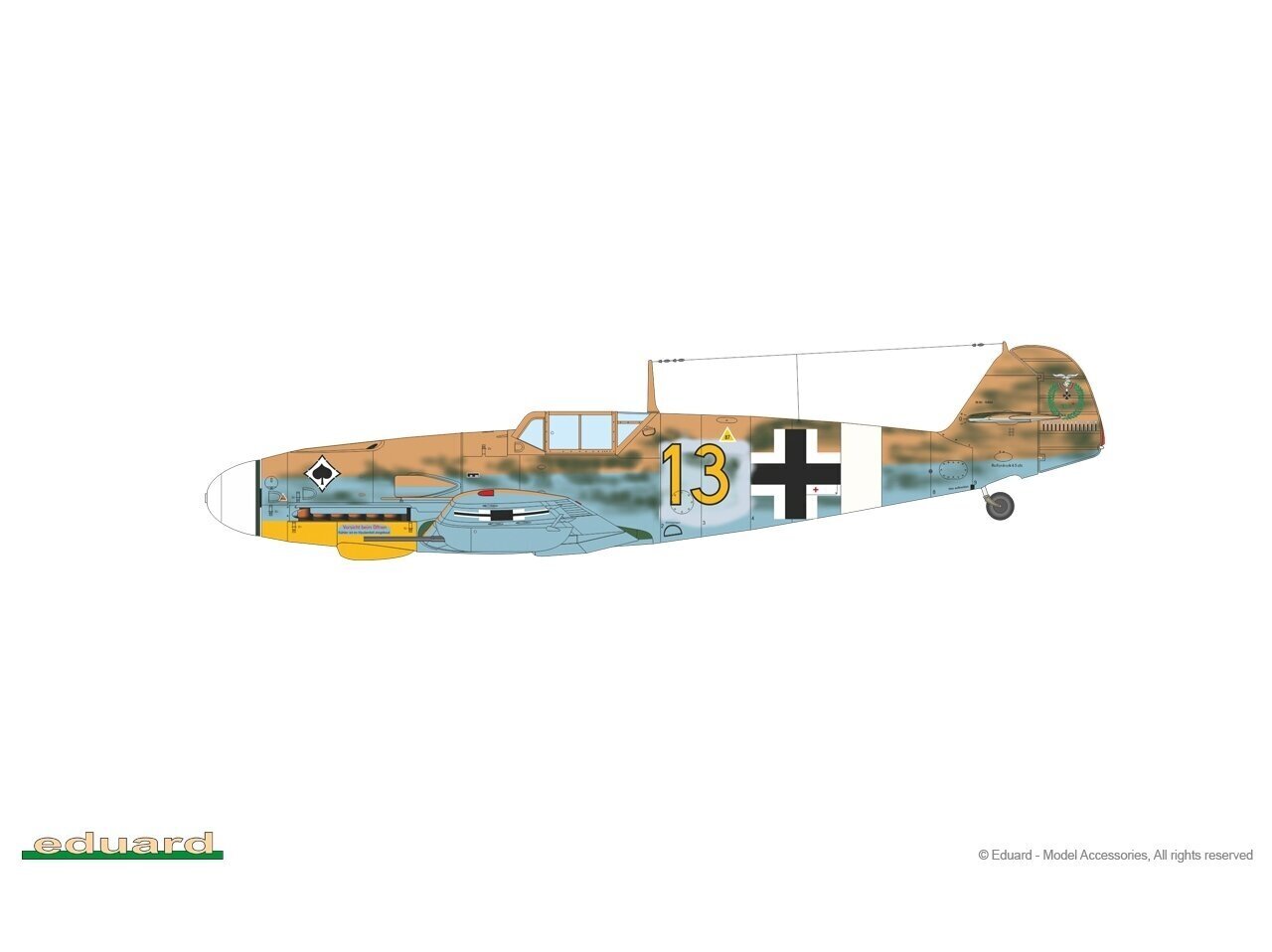 Surenkamas lėktuvo modelis Eduard Messerschmitt Bf 109G-2 ProfiPack 1/72, 70156 kaina ir informacija | Konstruktoriai ir kaladėlės | pigu.lt