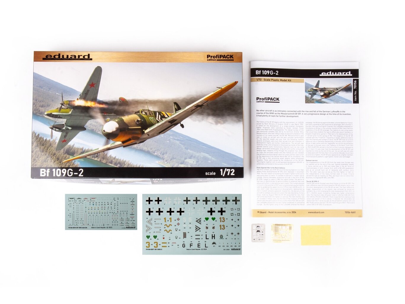 Surenkamas lėktuvo modelis Eduard Messerschmitt Bf 109G-2 ProfiPack 1/72, 70156 kaina ir informacija | Konstruktoriai ir kaladėlės | pigu.lt