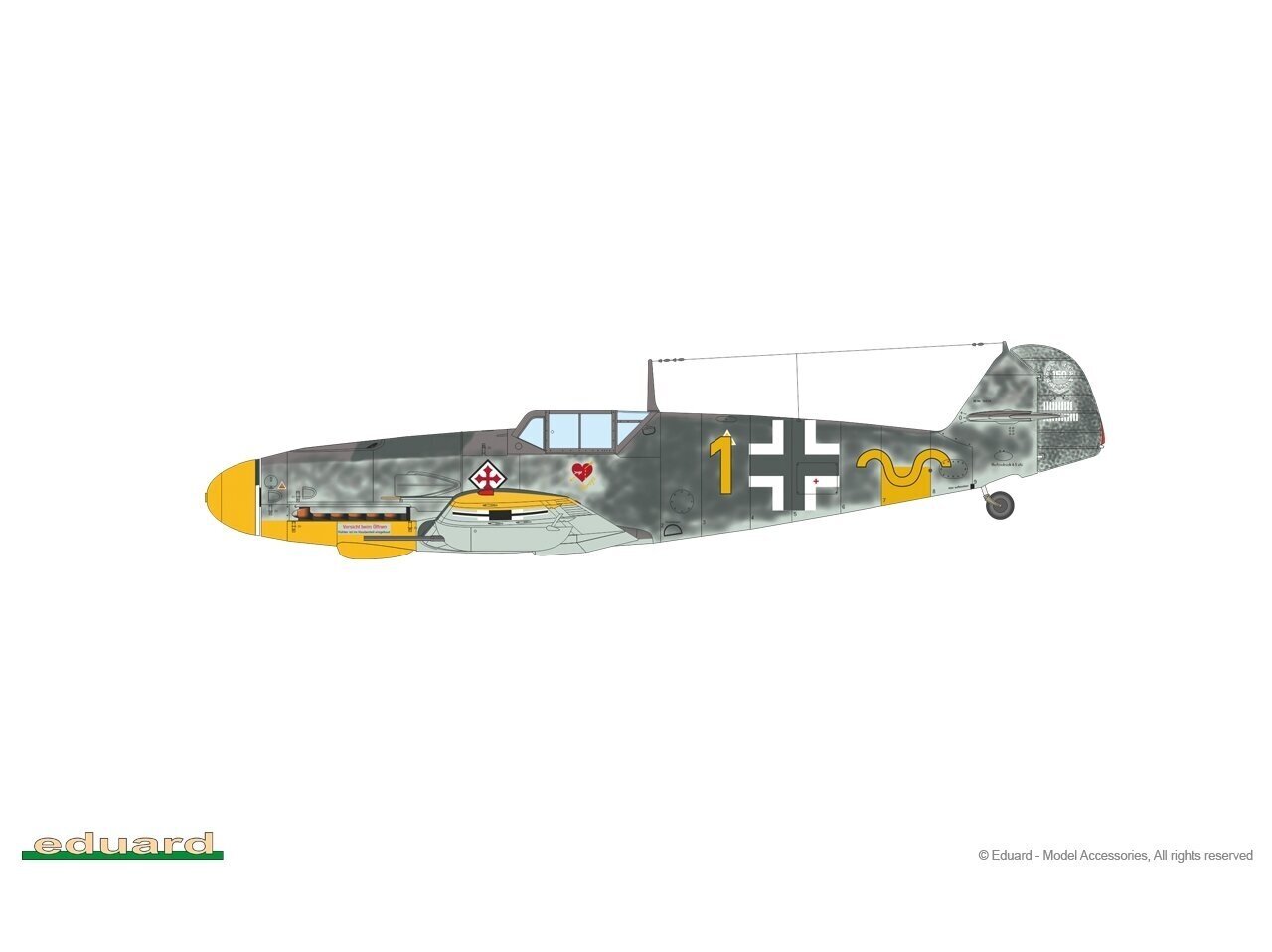 Surenkamas lėktuvo modelis Eduard Messerschmitt Bf 109G-2 ProfiPack 1/72, 70156 kaina ir informacija | Konstruktoriai ir kaladėlės | pigu.lt