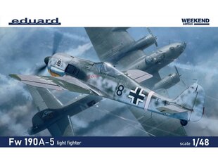 Eduard - Focke-Wulf Fw 190A-5 Light Fighter, Weekend Edition, 1/48, 84118 цена и информация | Конструкторы и кубики | pigu.lt