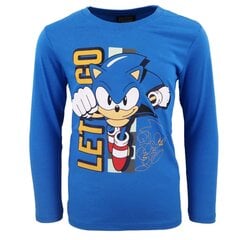 Детская футболка с длинным рукавом Sonic The Hedgehog, синий цена и информация | Рубашки для мальчиков | pigu.lt