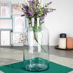 декоративная стеклянная ваза 28,5 см цена и информация | Вазы | pigu.lt