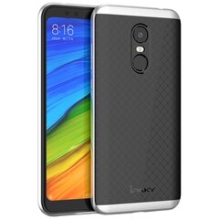 „IPAKY“ твердый силиконовый (TPU) чехол – черный / серебристый (Redmi Note 4X) цена и информация | Чехлы для телефонов | pigu.lt