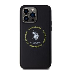 U.S. Polo PU Leather Printed Round Double Horse MagSafe Case for iPhone 15 Pro Black цена и информация | Чехлы для телефонов | pigu.lt