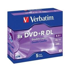 DVD-R Verbatim 8,5 GB kaina ir informacija | Vinilinės plokštelės, CD, DVD | pigu.lt