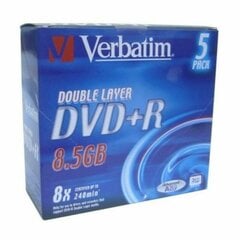 DVD-R Verbatim 8,5 GB цена и информация | Виниловые пластинки, CD, DVD | pigu.lt