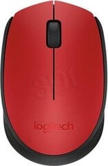 Logitech - M171 910-004641, raudona kaina ir informacija | Pelės | pigu.lt