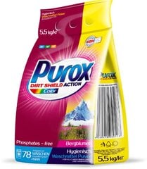 Порошок стиральный Purox Color, 5.5 кг цена и информация | Средства для стирки | pigu.lt