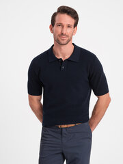 Polo marškinėliai vyrams Ombre OM-POSS-0117, mėlyni kaina ir informacija | Vyriški marškinėliai | pigu.lt