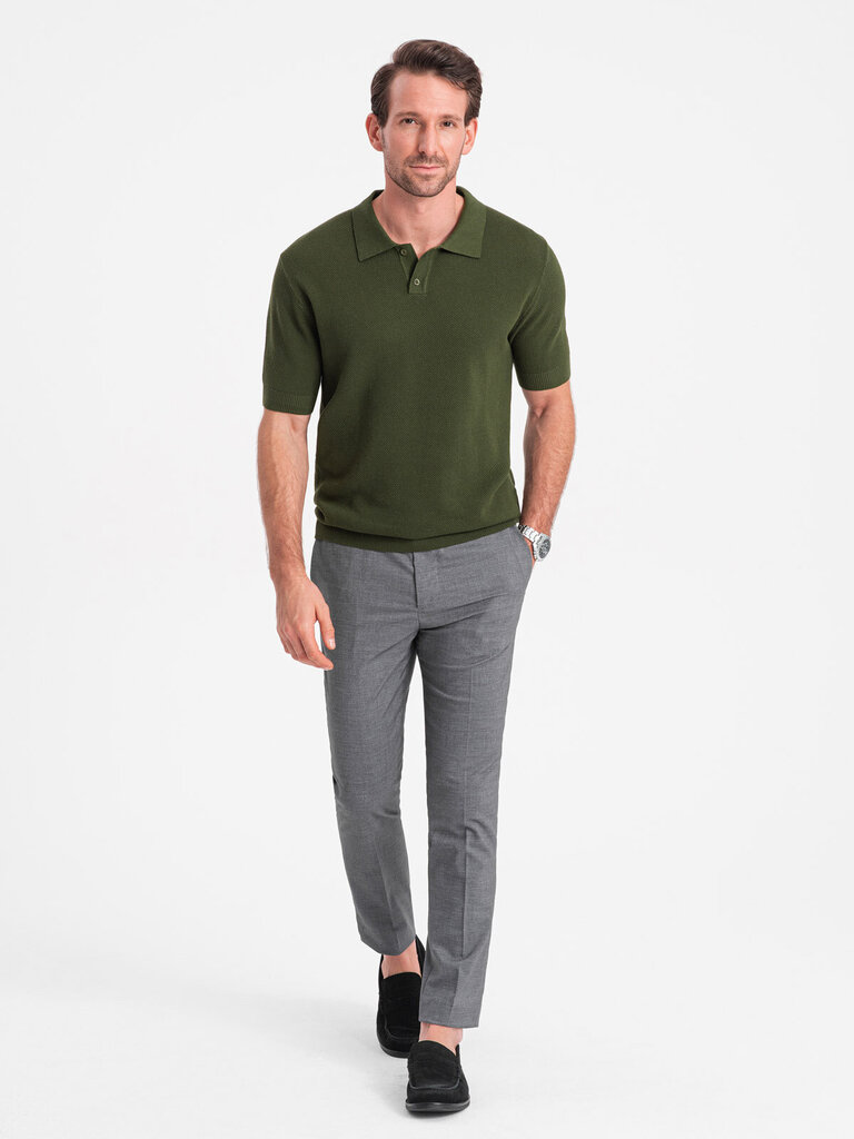 Marškinėliai vyrams Ombre OM-POSS-0117, žali kaina ir informacija | Vyriški marškinėliai | pigu.lt