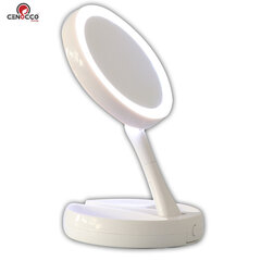 Складное светодиодное зеркало Cenocco CC-9050, белый цена и информация | Косметички, косметические зеркала | pigu.lt