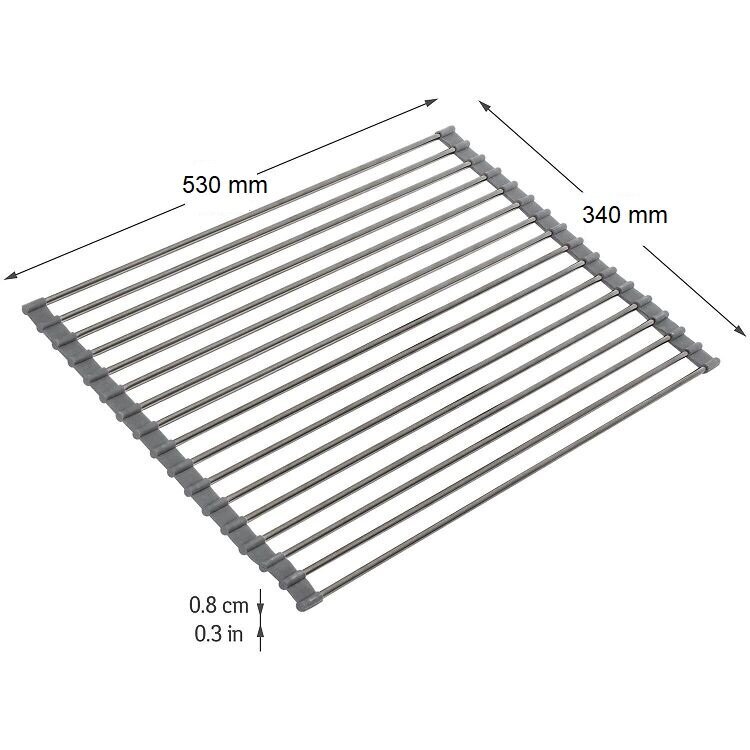 Indų džiovinimo lentyna, 530x340 mm kaina ir informacija | Stalo įrankiai | pigu.lt