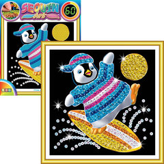 Deimantinė mozaika Sequin Art Pingvinas, 17 x 17 cm kaina ir informacija | Deimantinės mozaikos | pigu.lt
