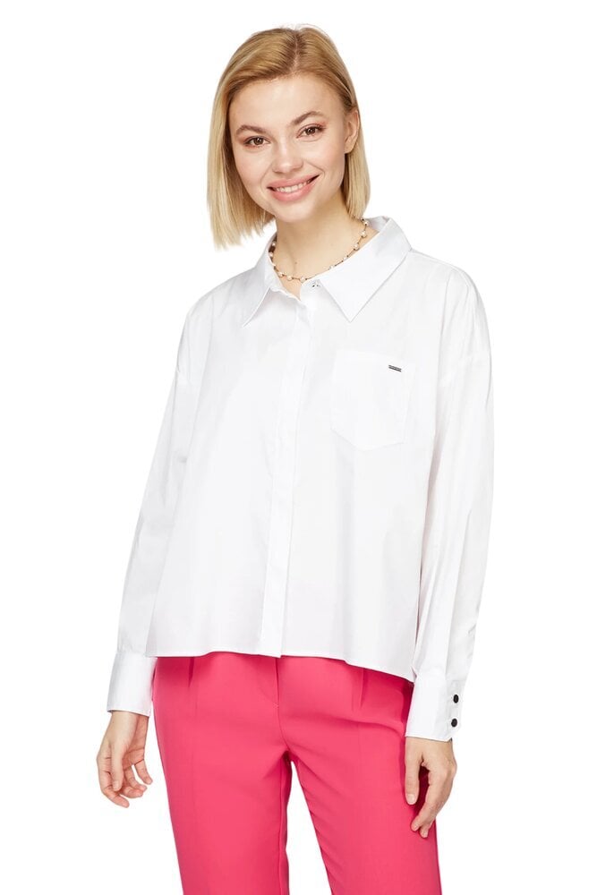 Marškiniai moterims Silvian Heach PGP21714CA HB, balti kaina ir informacija | Palaidinės, marškiniai moterims | pigu.lt