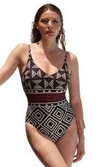 Vientisas maudymosi kostiumėlis moterims Deidad Cocao Coast, rudas kaina ir informacija | Maudymosi kostiumėliai | pigu.lt