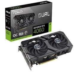 Asus Dual GeForce RTX 4060 EVO OC Edition (DUAL-RTX4060-O8G-EVO) цена и информация | Видеокарты (GPU) | pigu.lt