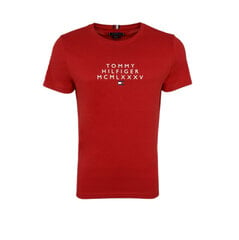Tommy Hilfiger marškinėliai vyrams MW0MW24964 XLG, raudoni kaina ir informacija | Vyriški marškinėliai | pigu.lt