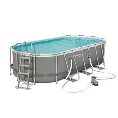 Prekė su pažeista pakuote.Karkasinis baseinas Bestway Power Steel Oval 549x274x122 cm, su filtru цена и информация | Товары для спорта, отдыха, туризма с поврежденной упаковкой | pigu.lt