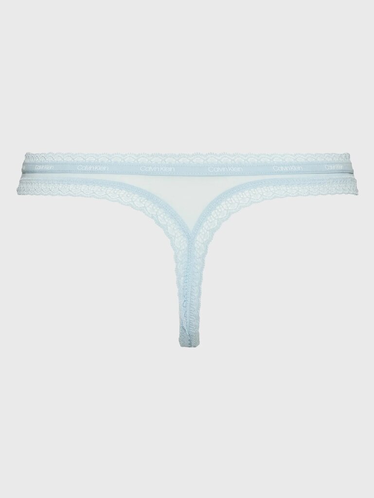 Stringai moterims Calvin Klein Thong, 3 vnt., mėlyna, pilka, rožinė, 000QD3802E 6VW, 4500422612 kaina ir informacija | Kelnaitės | pigu.lt