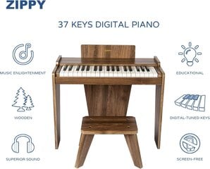 Vaikiškas pianinas Zippy kaina ir informacija | Klavišiniai muzikos instrumentai | pigu.lt