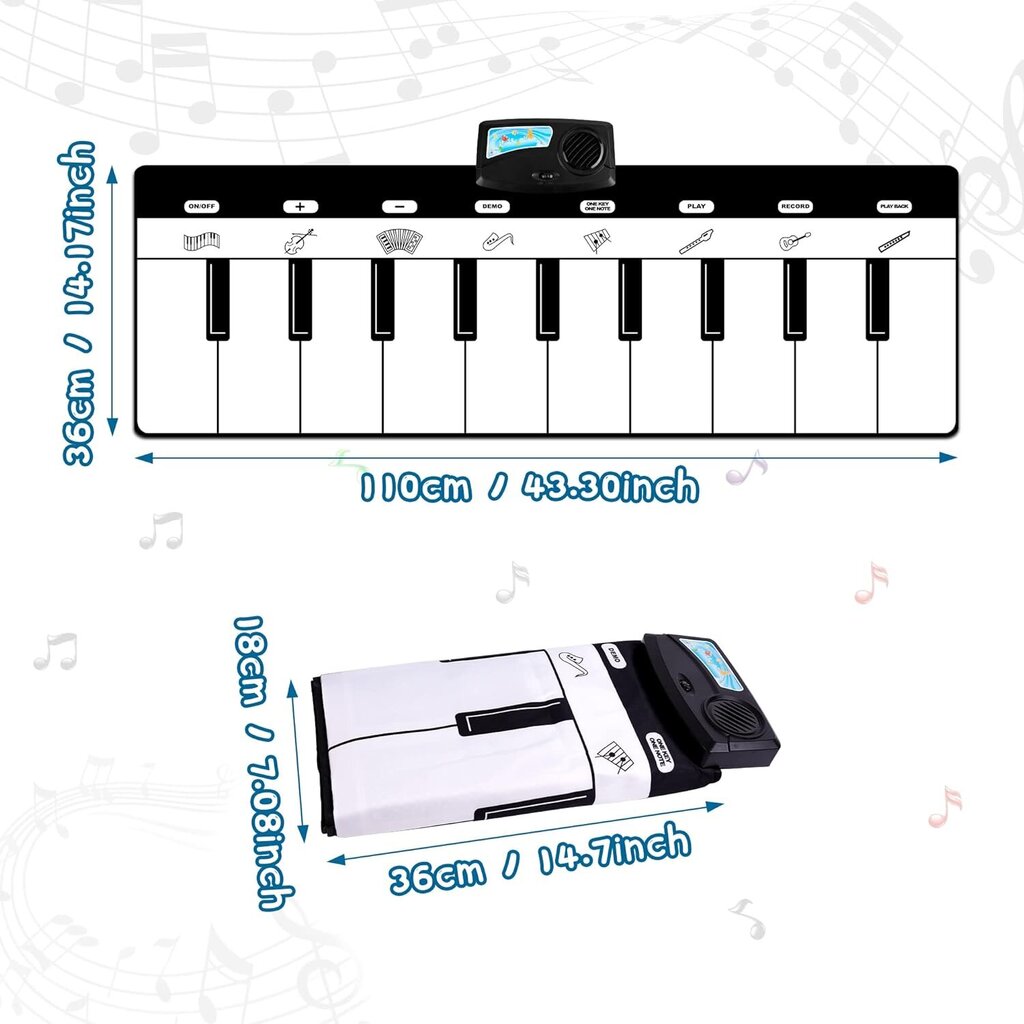 Muzikinis kilimėlis pianinas Coolplay цена и информация | Lavinamieji žaislai | pigu.lt