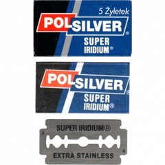 Лезвия для бритвы Polsilver Super irydium, 20x5 шт цена и информация | Косметика и средства для бритья | pigu.lt