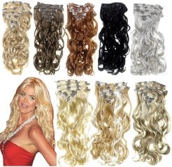 Наращивание волос на клипсах Real Look, волнистые, длина 55 см Для женщин от Vanessa Grey 3033A-6-24-HH цена и информация | Аксессуары для волос | pigu.lt
