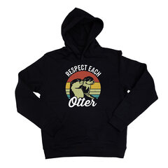 Džemperis unisex Stanley Stella Respect each otter, juodas kaina ir informacija | Džemperiai vyrams | pigu.lt