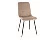 2-ių valgomojo kėdžių komplektas Signal Alan Velvet, smėlio/juodas kaina ir informacija | Virtuvės ir valgomojo kėdės | pigu.lt