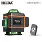 Linijinis lazerinis nivelyras Hilda 4D komplektas su trikoju kaina ir informacija | Mechaniniai įrankiai | pigu.lt