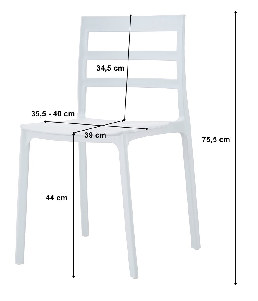 2-ių kėdžių komplektas, juodos kaina ir informacija | Virtuvės ir valgomojo kėdės | pigu.lt