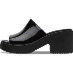 Crocs™ basutės moterims Brooklyn Slide High Shine Heel 283352, juodos kaina ir informacija | Basutės moterims | pigu.lt