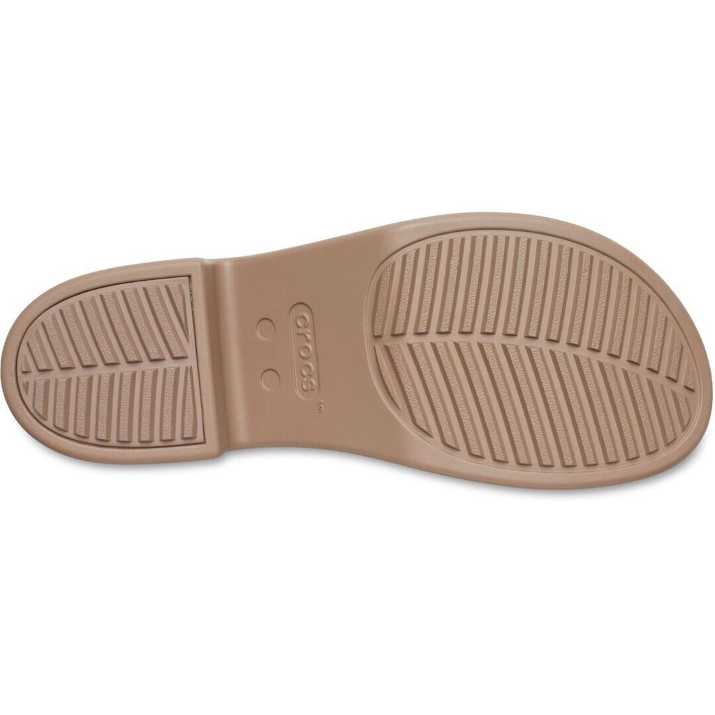 Crocs™ basutės moterims Brooklyn Slide High Shine Heel 283428, smėlio spalvos kaina ir informacija | Basutės moterims | pigu.lt