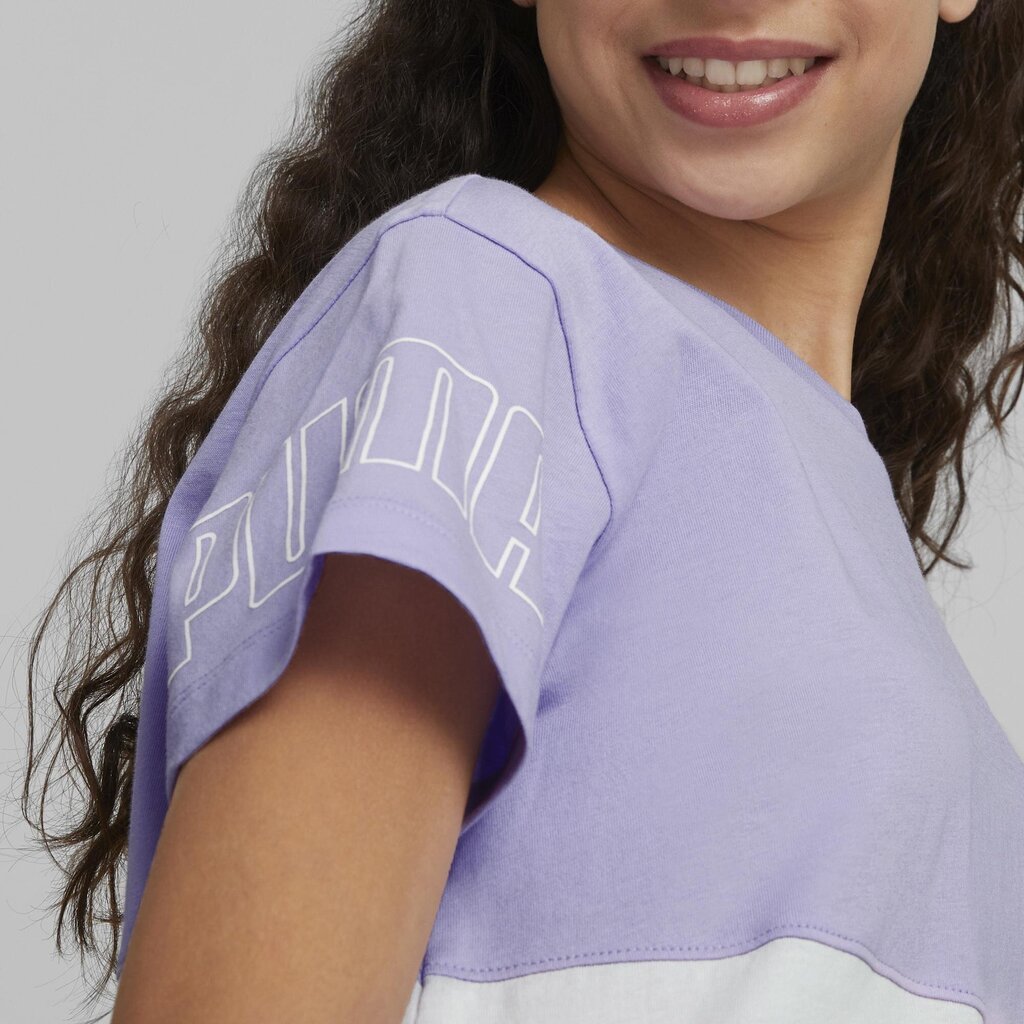 Marškinėliai mergaitėms Puma 67354725, balti kaina ir informacija | Marškinėliai mergaitėms | pigu.lt