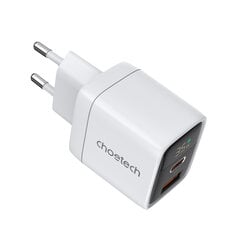 Сетевая зарядка Choetech PD6052 USB-C/USB-A PD35W GaN цена и информация | Зарядные устройства для телефонов | pigu.lt