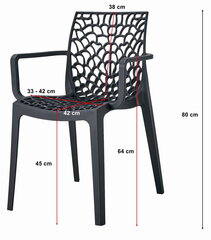 4-ių kėdžių komplektas Leobert Okin, juodas kaina ir informacija | Virtuvės ir valgomojo kėdės | pigu.lt