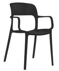 3-ių kėdžių komplektas Leobert Saha, juodas kaina ir informacija | Virtuvės ir valgomojo kėdės | pigu.lt