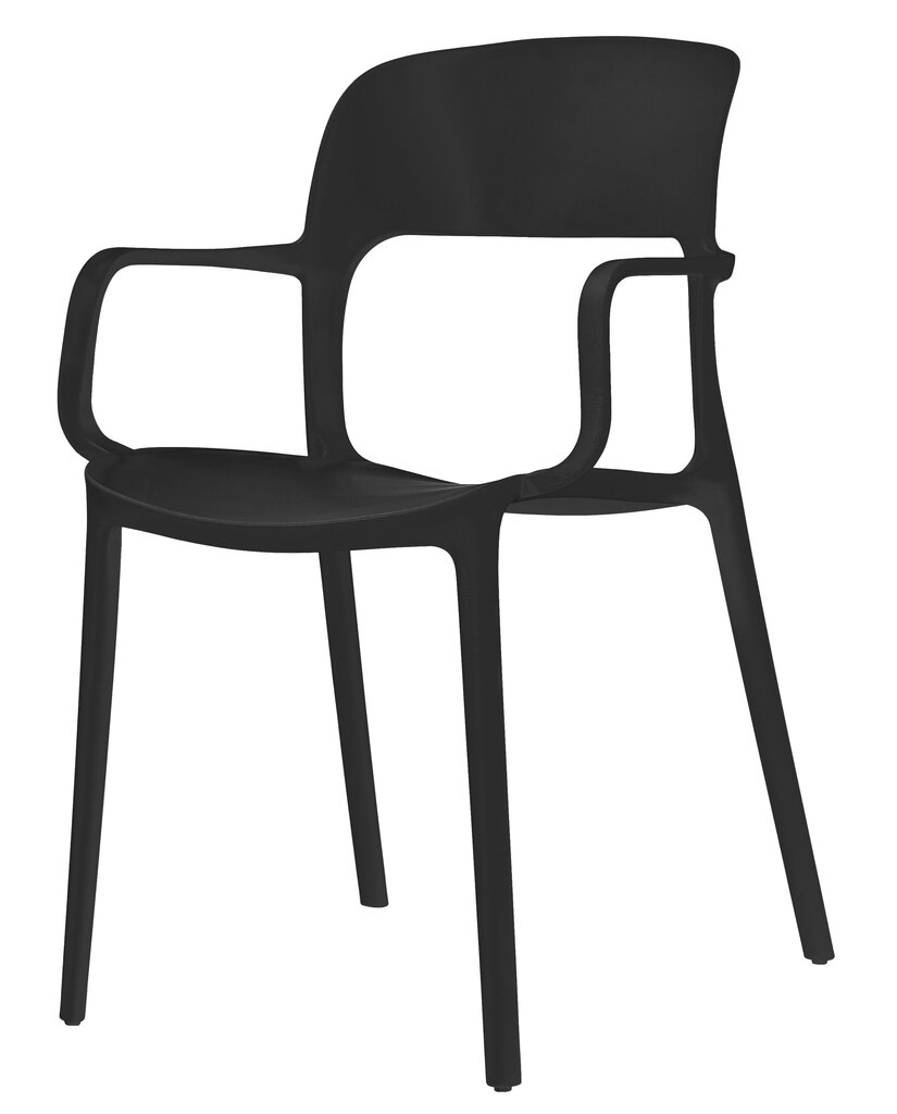2-ių kėdžių komplektas Leobert Saha, juodas kaina ir informacija | Virtuvės ir valgomojo kėdės | pigu.lt