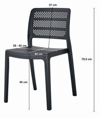 комплект из 2 стульев Leobert Pagi, черный цена и информация | Стулья для кухни и столовой | pigu.lt