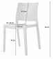 2-ių kėdžių komplektas Leobert Klem, baltas kaina ir informacija | Virtuvės ir valgomojo kėdės | pigu.lt