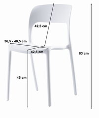комплект из 4 стульев Leobert Ipos, белый цена и информация | Стулья для кухни и столовой | pigu.lt