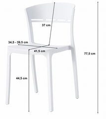 4-ių kėdžių komplektas Leobert Coco, juodas kaina ir informacija | Virtuvės ir valgomojo kėdės | pigu.lt