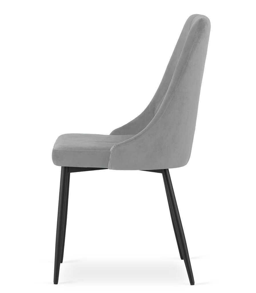 4-ių kėdžių komplektas Leobert Imola, pilkas/juodas цена и информация | Virtuvės ir valgomojo kėdės | pigu.lt